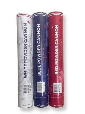 Red, White, and Blue Powder Cannons